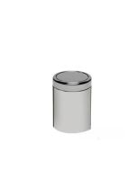 Cestino gettacarte per camera in acciaio inox h2096