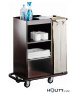 Carrello portabiancheria in acciaio smaltato h21538