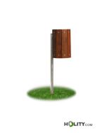 Outdoor litter bin in exotic wood h287_393
