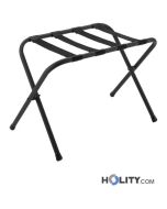 Reggivaligia in tubolare di acciaio nero h41424