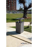 concrete-waste-bin-with-ashtray-h45004