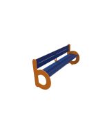 Blue and yellow bench for kindergartens h463_14
