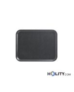 Charcoal color tray for canteens and restaurants h464_415