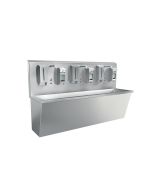 Stainless steel 3-station surgical sink 190 cm h624_19