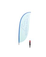 Feather advertising flag with snow spike h738_176