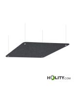 Ceiling-mounted sound-absorbing panel with cable h738_192