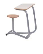 Monobloc desk with swivel stool size 5 h908_184