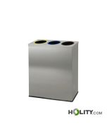 Indoor stainless steel recycling bin h957_56