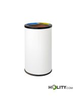 Indoor metal waste recycling bin h957_58