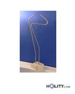 Servomuto di design in marmo e acciaio h9709