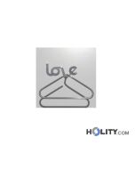 Servomuto a parete di design in acciaio h9726