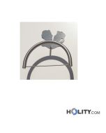 Servomuto di design a parete in acciaio h9730