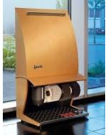 Lucidascarpe automatico in legno con 3 spazzole e dispenser lucido h14209