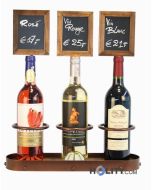 Tre porta bottiglie con lavagnette h14831