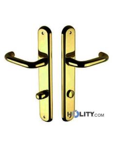Handle for hotel -bathroom door in brass h0406