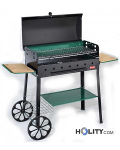 Charcoal barbecue three shelves h17016