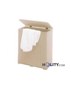 Laundry basket of thermoplastic resins h10741 beige
