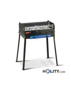 Gas Barbecue with lava rock h17028