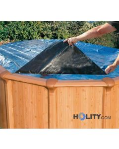 Cover for above-ground pools oval woven polypropylene 7.60 x 4.60 mt