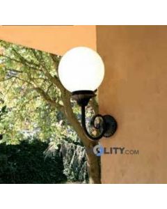 Lampada a muro con riflettore in policarbonato opale h16818