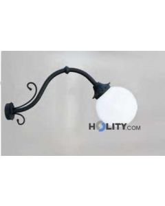 Lampada a muro con riflettore in policarbonato opale h16822