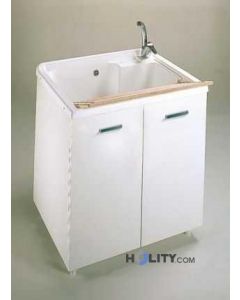 Wash basin with big plastic hot and melamine h15606