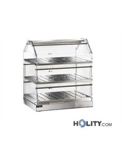 Vetrinetta neutra in acciaio inox 3 piani 50 cm h09101