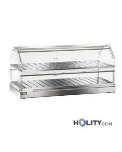 Vetrina neutra in acciaio inox 2 piani 50 cm h0997