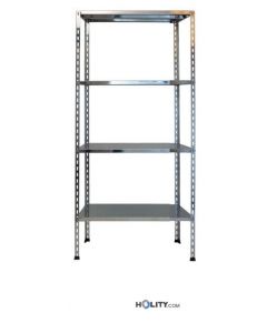 Scaffale modulare in acciaio inox 130x40xh180 cm h11136 dimensioni