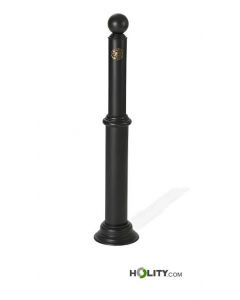 Bollard delimits areas in steel galvanized steel h14039