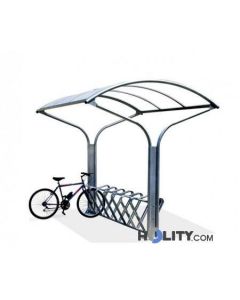 Rastrelliera per biciclette con para pioggia h14056