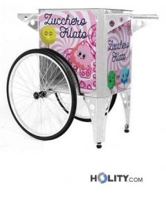 Cart for cotton candy machine