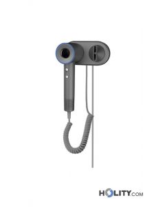 Grey wall-mounted hairdryer for hotels h31_350