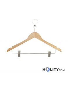 Confezione da 100 grucce con anello antifurto per hotel h43842