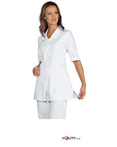 Casacca-donna-in-cotone-e-poliestere-con-zip-h65122