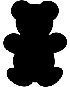 Lavagna a forma di orso adesiva h14847