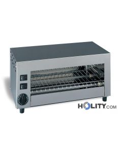 Tostiera forno 3 fette 3 pinze in acciaio inox h2320