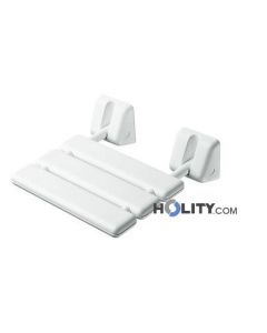 Folding non-slip seat for shower in ABS and aluminum