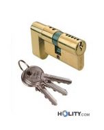 Hotel lock cylinder in brass h0404