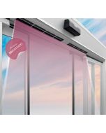 Automatic door with air barrier