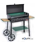 Charcoal barbecue three shelves h17016