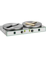 Crepes maker with two electric plates h0962