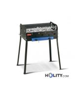 Gas Barbecue with lava rock h17028