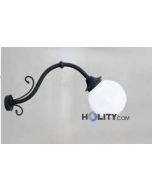 Lampada a muro con riflettore in policarbonato opale h16822