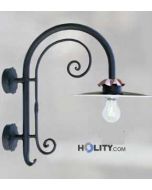 Lampada a parete con riflettore in alluminio h16825