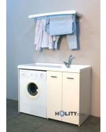 Wash with washing machine cover in plastic and melamine h15612