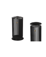 Pattumiera portarifiuti per arredo urbano in ferro 100 lt h140131