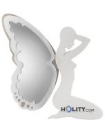 Design mirror with MDF frame and glitter h11988