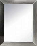 Specchio reversibile con cornice in legno laccata nera h3912