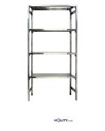 Scaffale in acciaio inox 4 ripiani lisci 130x40xh180 cm h11124 dimensioni